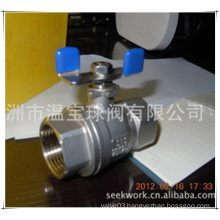 SUS 304 2PC Stainless Steel Floating Ball Valve